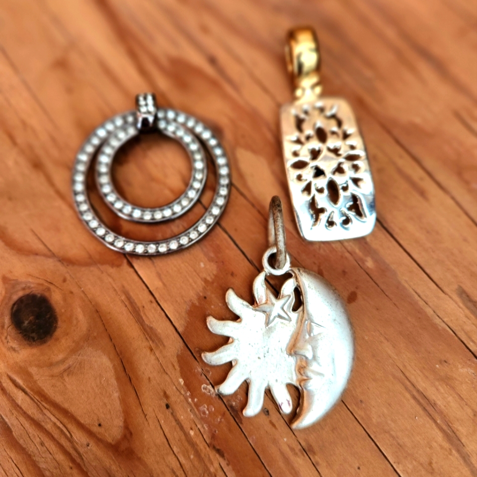 Silver Necklace Pendants- To Wear On Your Favorite Chain 30$